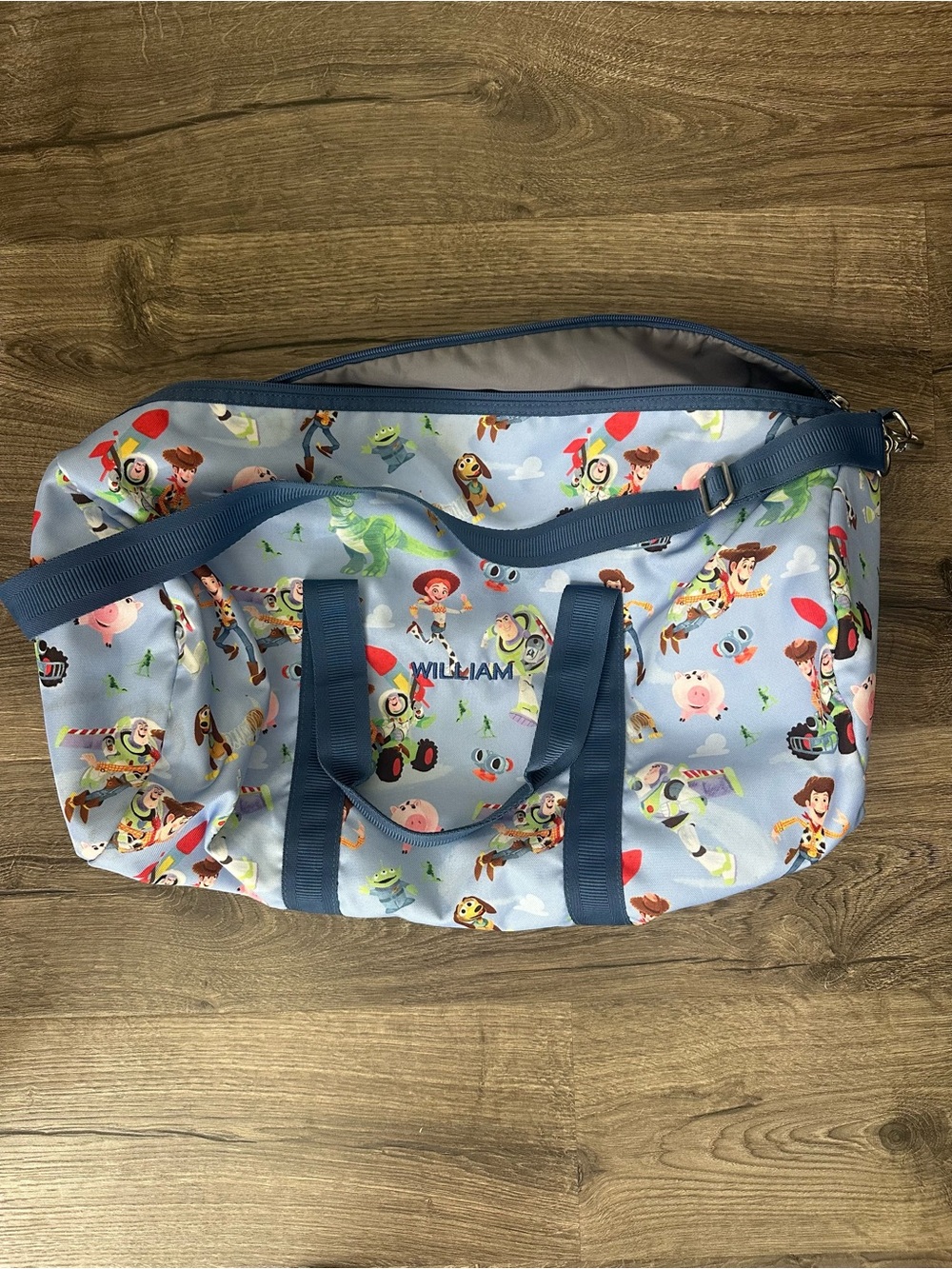 Pottery Barn Kids Light Blue Toy Story Duffle Bag